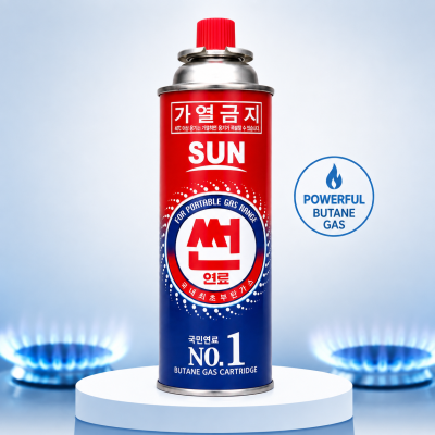 Sun Butane Gas Cartridge 220g – Portable & Leak-Proof High-Purity Fuel Canister for Camping Stoves, Heaters & Outdoor Cooking